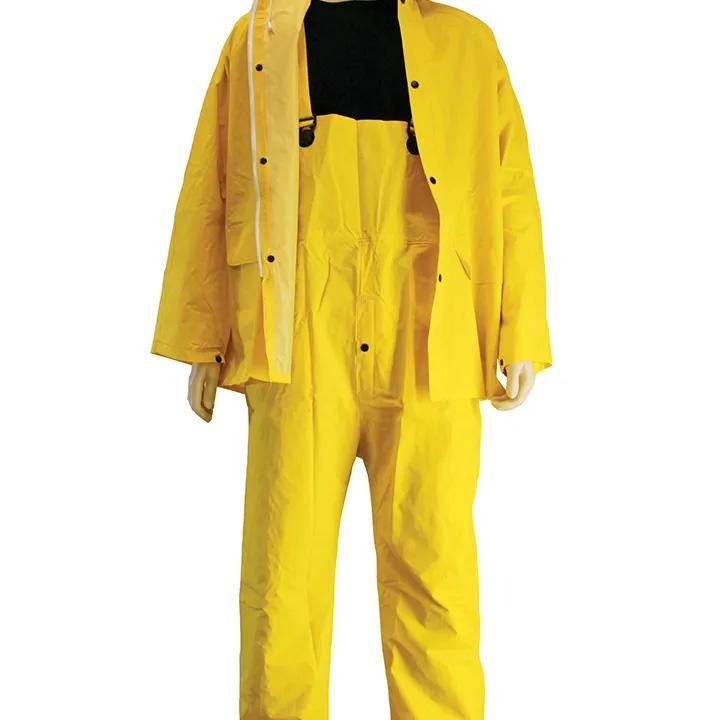 3 pc rain suit w/de attached hood size m